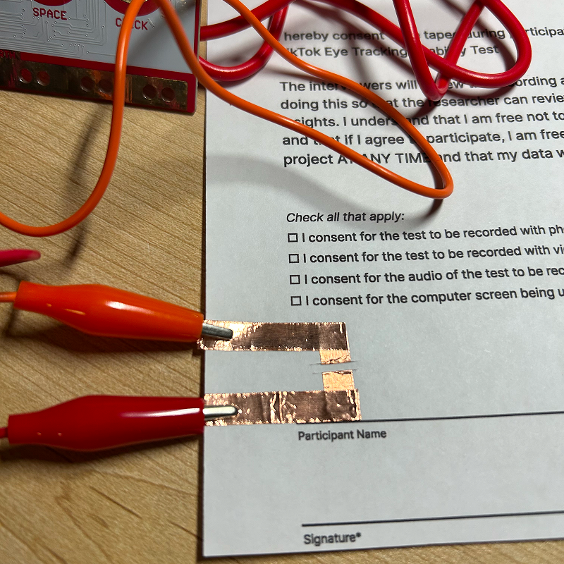 I used the same prototype and extended the tape to the side of the page.